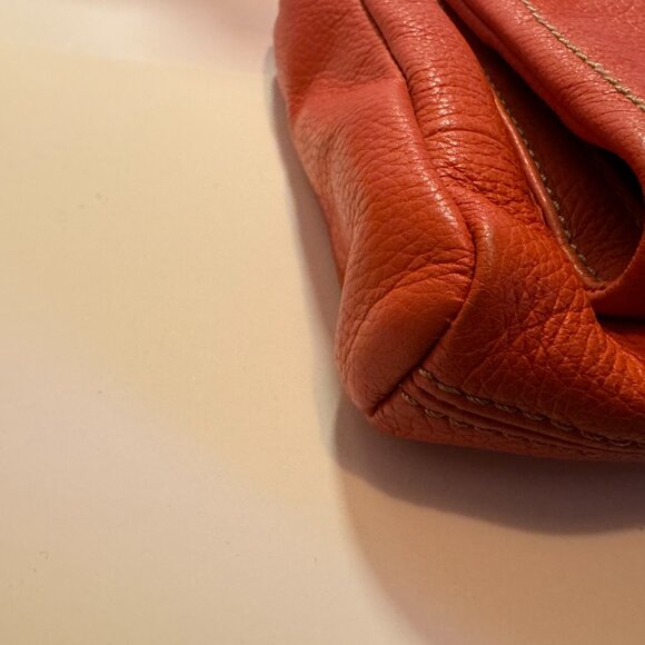 Tignanello Orange Leather Crossbody Purse - Picture 8 of 9